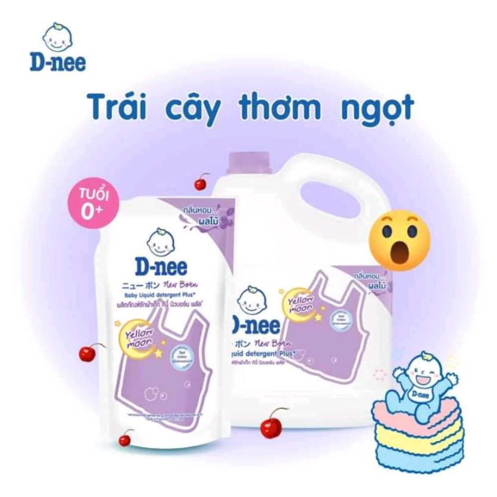 CHẤT TẨY Nước giặt Dnee nội địa Thái túi 1400ml có nắp nước giặt cho bé