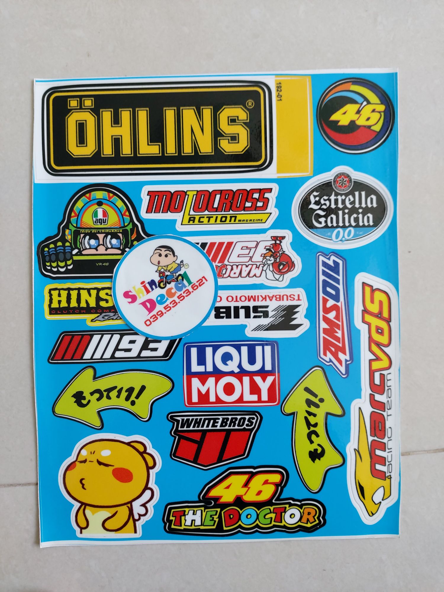 Combo 6 bộ logo sticker đủ loại dễ thương