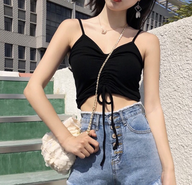Áo hai dây rút có mút ngực