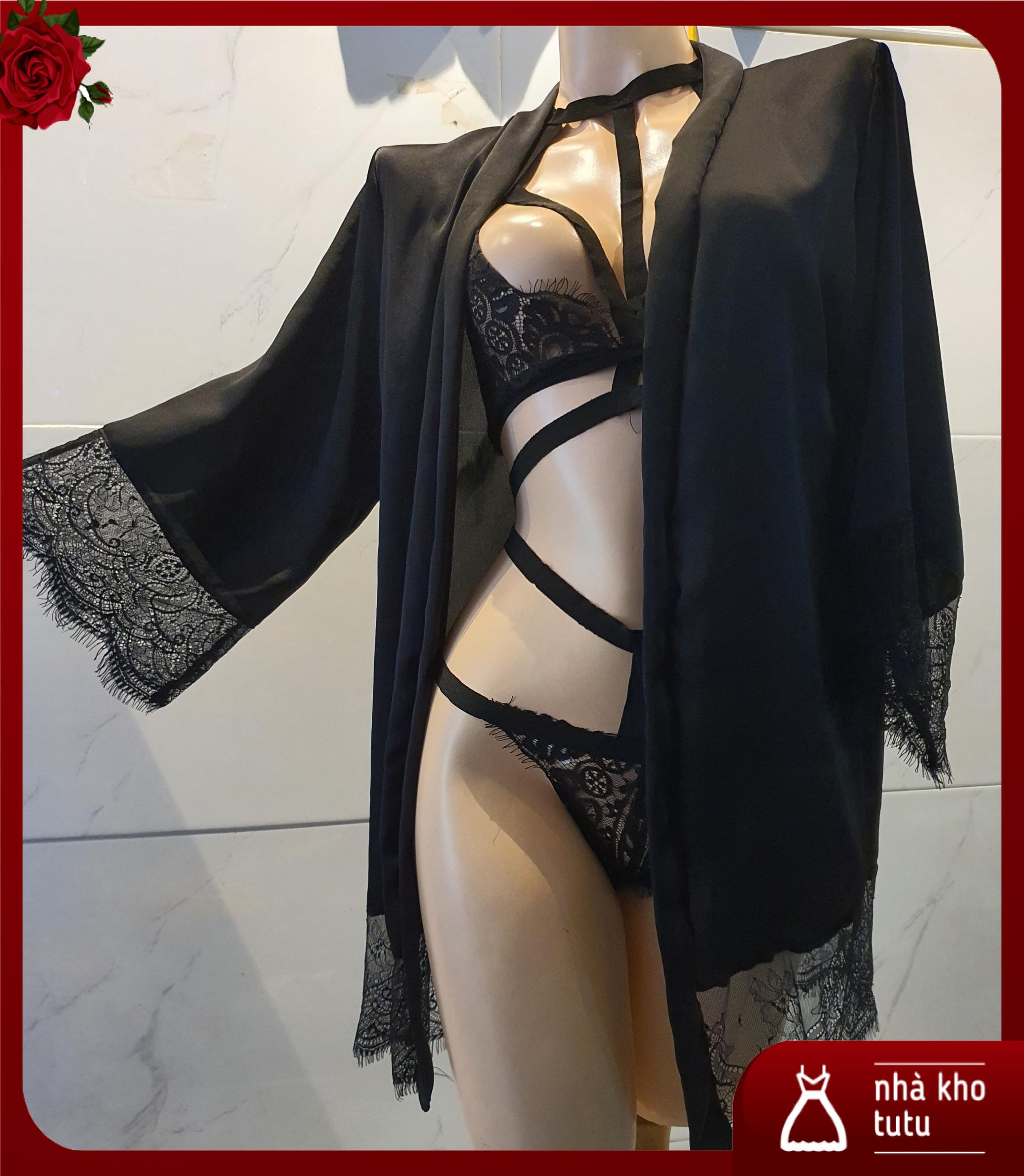 Áo choàng ngủ Satin lụa cao cấp S009