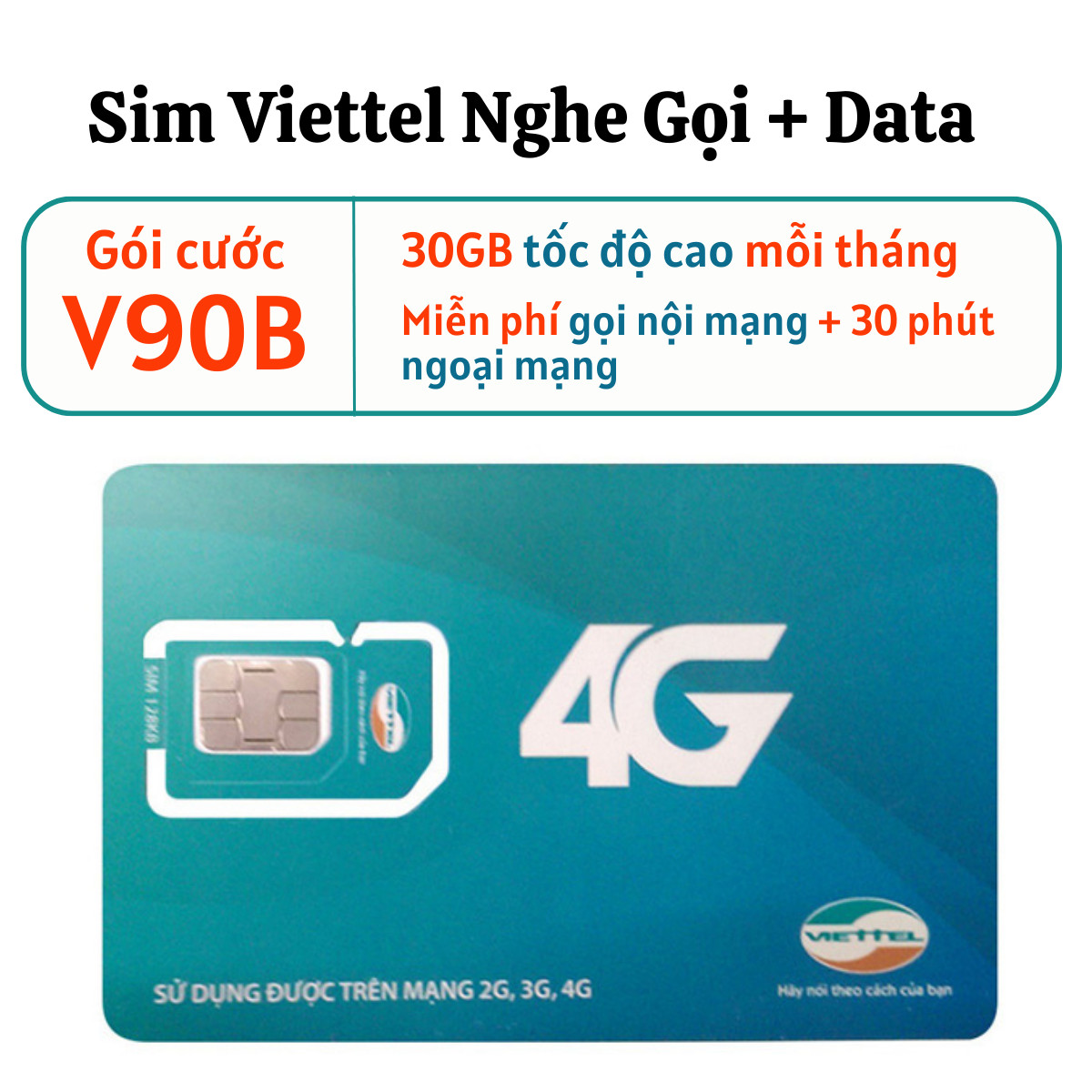 [ SIM GIÁ RẺ  VÀO MẠNG CỰC KHỦNG ] Sim 4G V90B Viettel gia hạn chỉ 90K / tháng Có Ngay 30Gb Tốc độ cao + Miễn Phí Gọi Nội , ngoại Mạng . FREESHIP - CHƯA KÍCH HOẠT