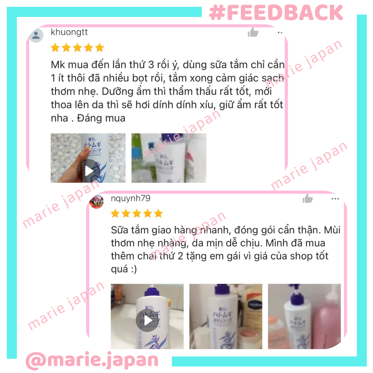 Sữa Tắm Trắng Da Hạt Ý Dĩ Hatomugi 800ml