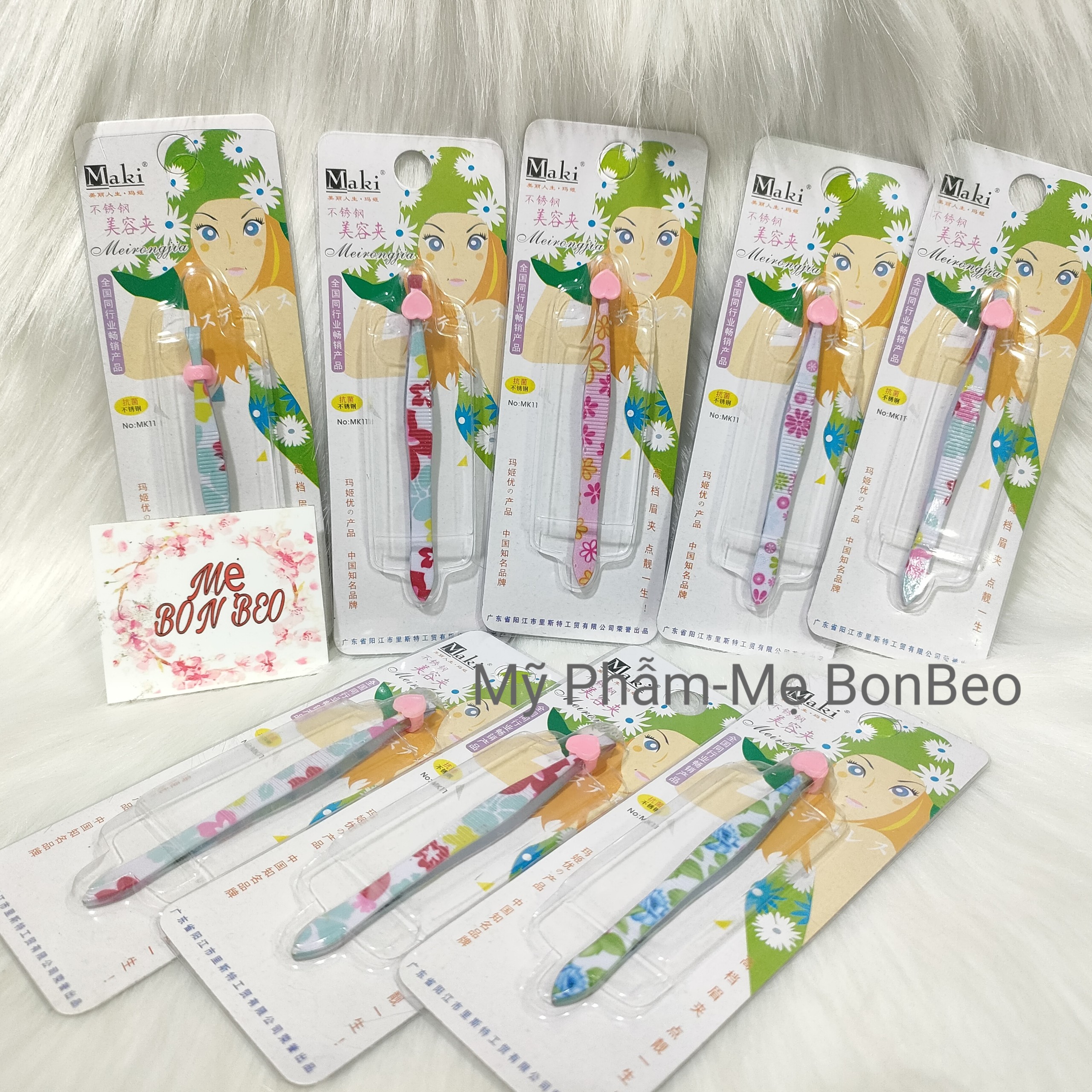 Nhíp hình hoa văn nhổ tóc bạc ,gắp mi (1 cây)