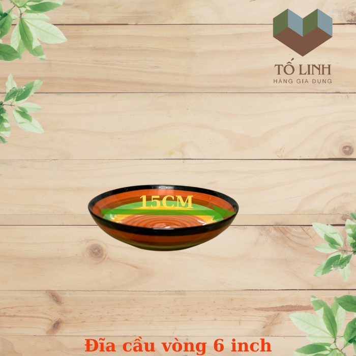 Dĩa Sứ Cao Cấp Cầu Vòng 18cm, Dĩa 7 Ảo Sứ Cầu Vòng 18cm