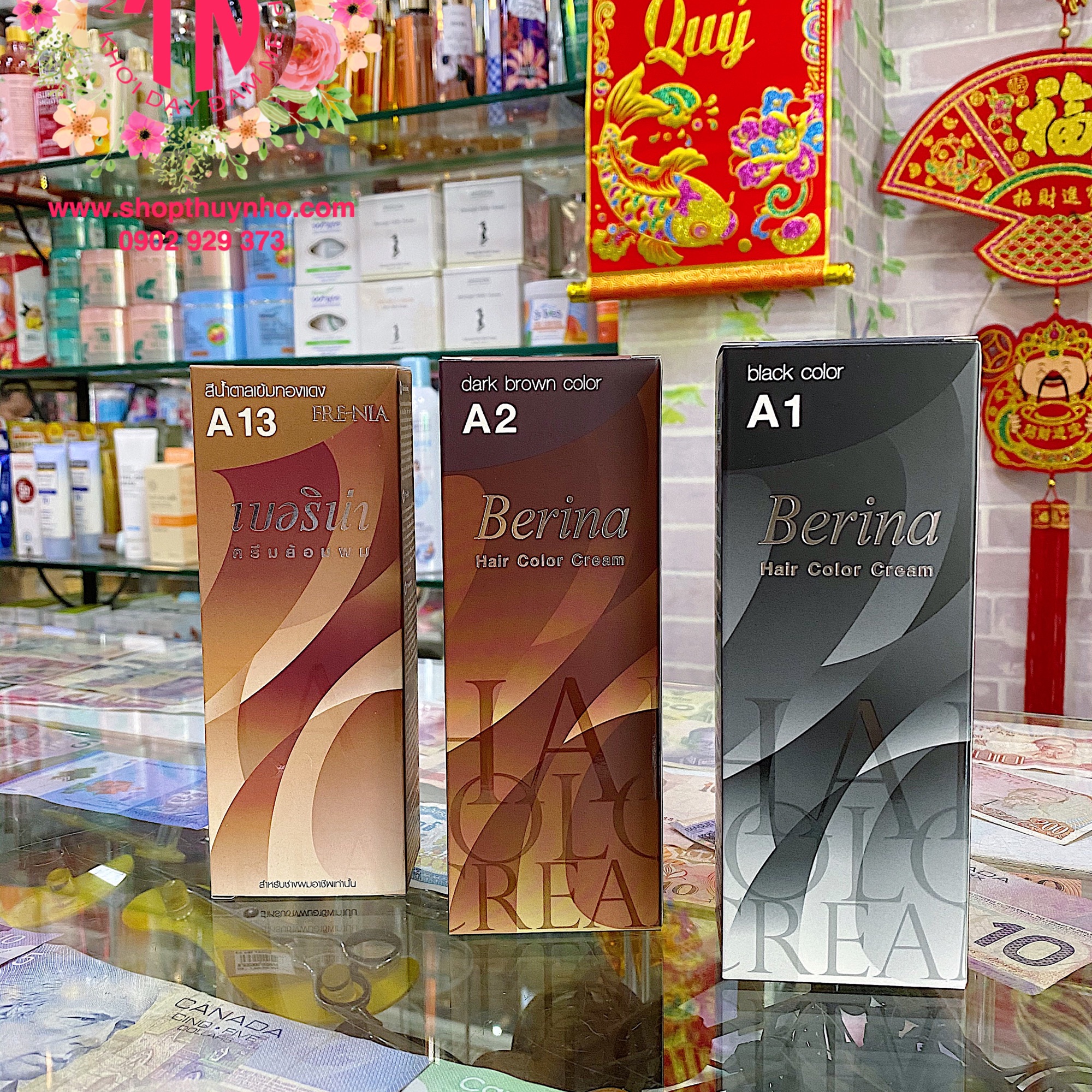 [CHÍNH HÃNG] Thuốc nhuộm tóc Fre-nia (Berina) Thái Lan A1,A2,A13