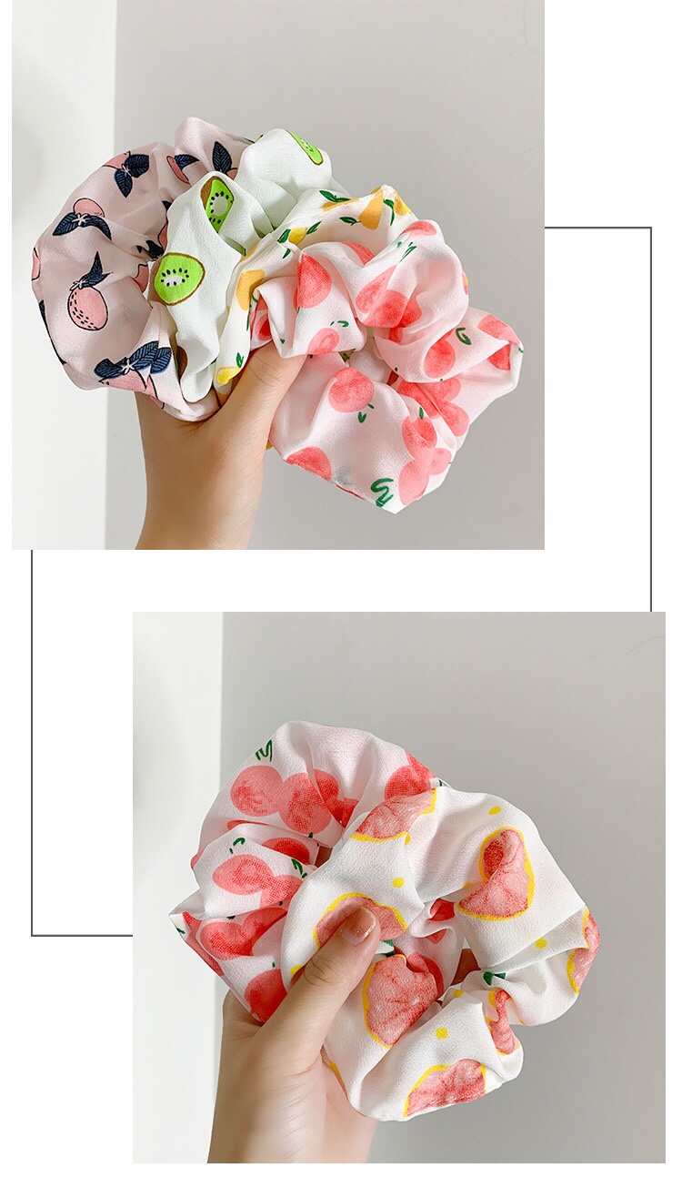KOREMI Dây Thun Cột Tóc Scrunchies Fruit New Trend Style Hàn Quốc