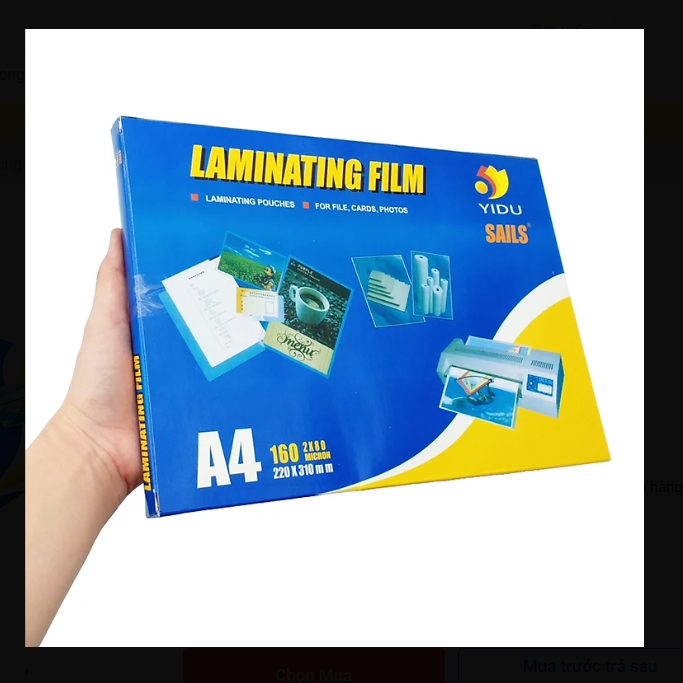 Nhựa Ép Plastic YIDU Khổ A4 - 80Mic - Xấp 100 Tờ