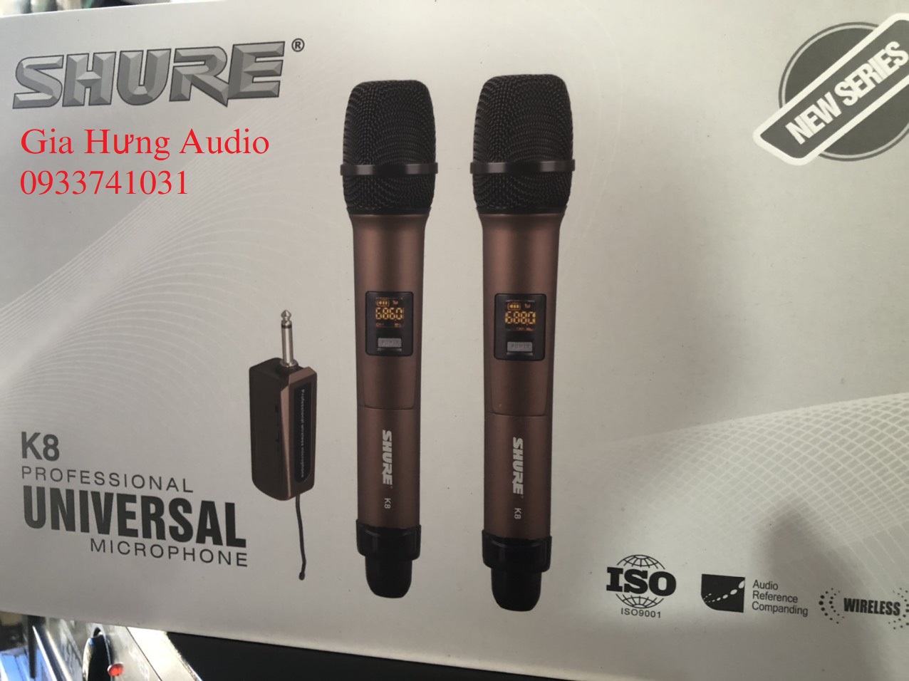 [HCM]Micro không dây, Micro Karaoke Shure K8, hát mượt mà siêu nhẹ