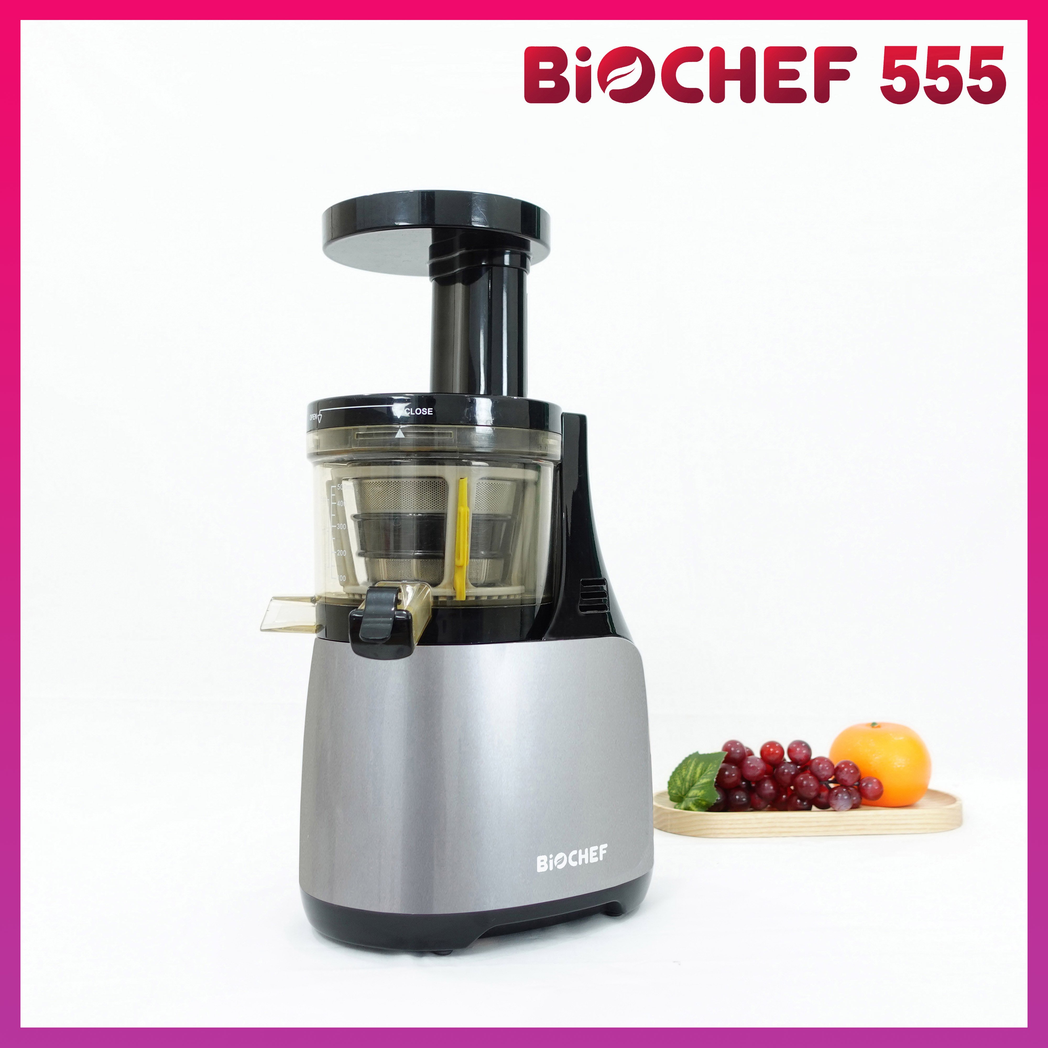Máy ép trái cây Biochef 555 màu xám (Nhập khẩu nguyên chiếc, sản xuất tại Australia)