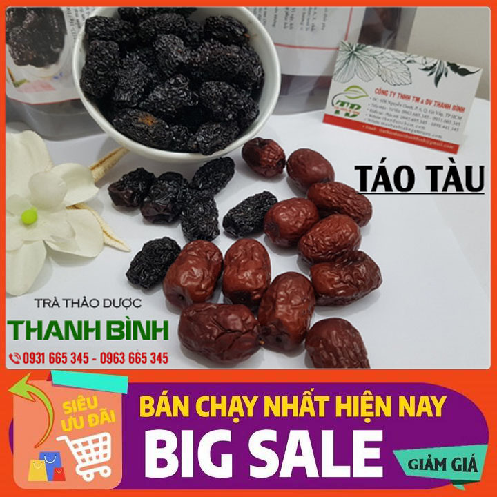 Táo Tàu (Táo Đen) Khô Loại CAO CẤP Hàng Cty 500G - Đông Y Thanh Bình