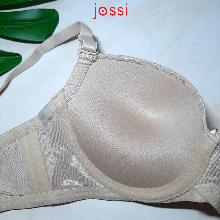 Áo lót ren lưới mút dày cúp xéo - Jossi 1059