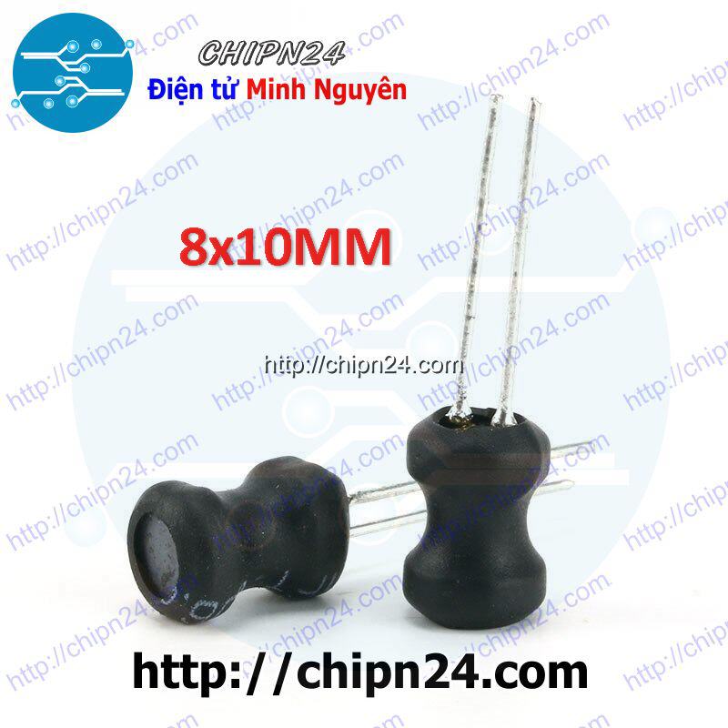 [4 cái] (K232) Cuộn cảm cắm 8x10mm 10MH (DIP 0810 10MH) - HH005412