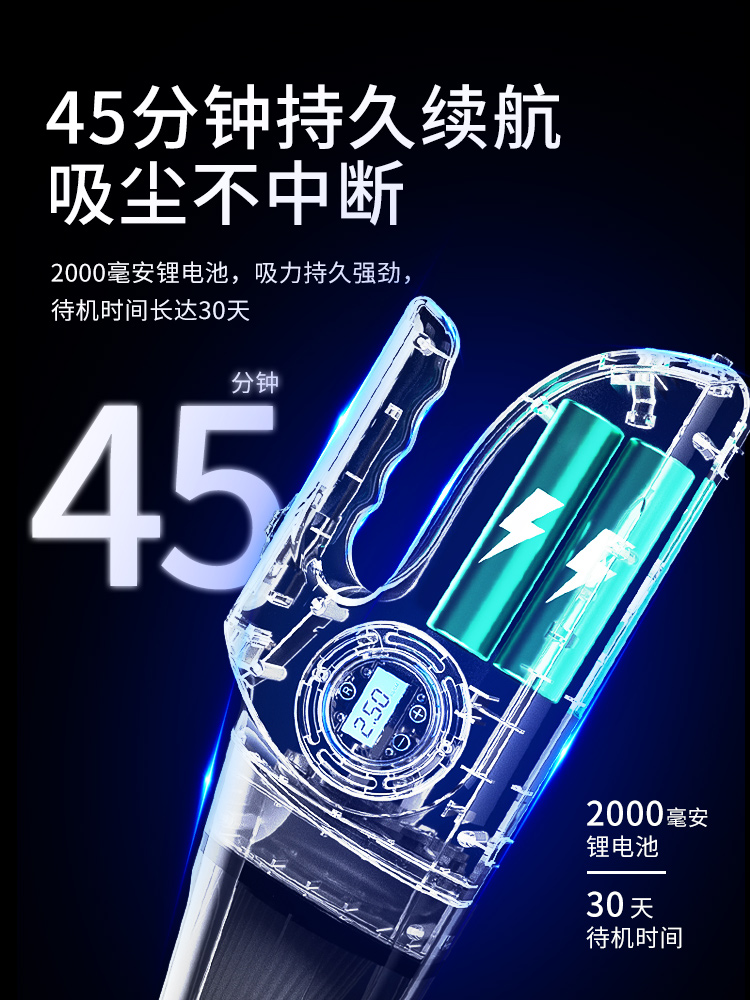 Car vacuum and all-in-one air pump