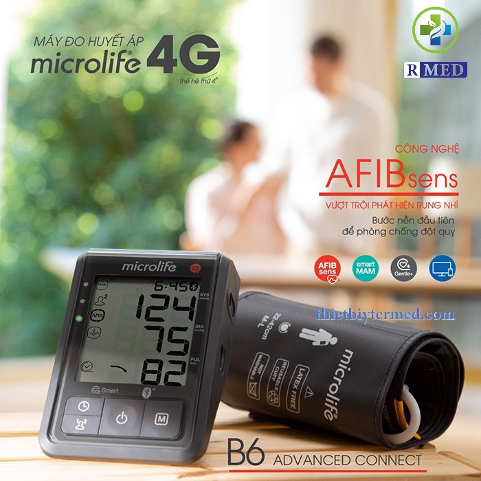 [BẢO HÀNH 5 NĂM 1 ĐỔI 1] Microlife B6 ADVANCED CONNEC - Máy Đo Huyết Áp Bắp Tay