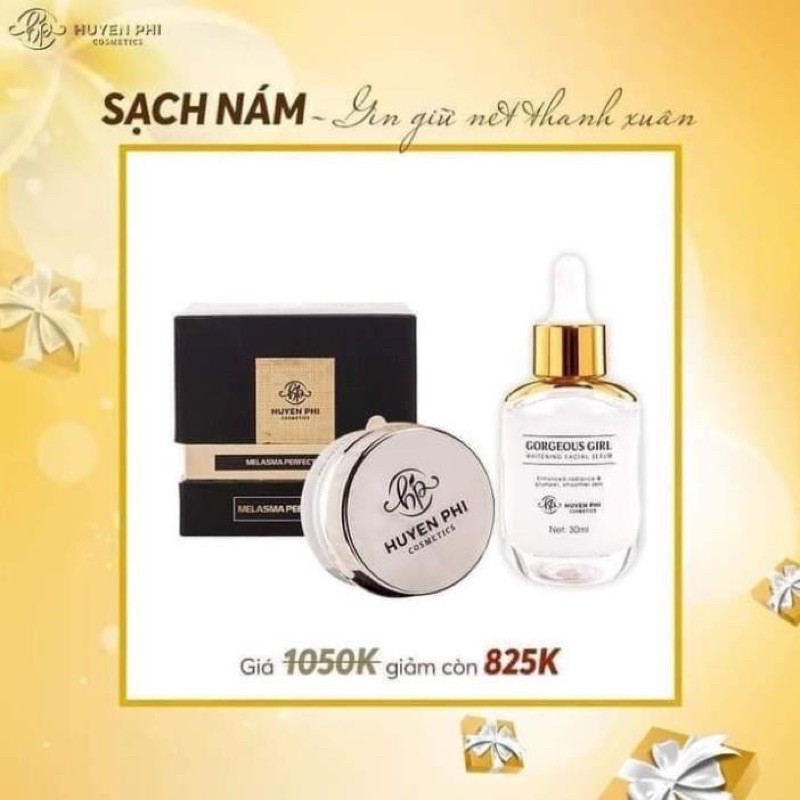 Combo Serum Sâm Tố Nữ Và Kem Nám Huyền Phi