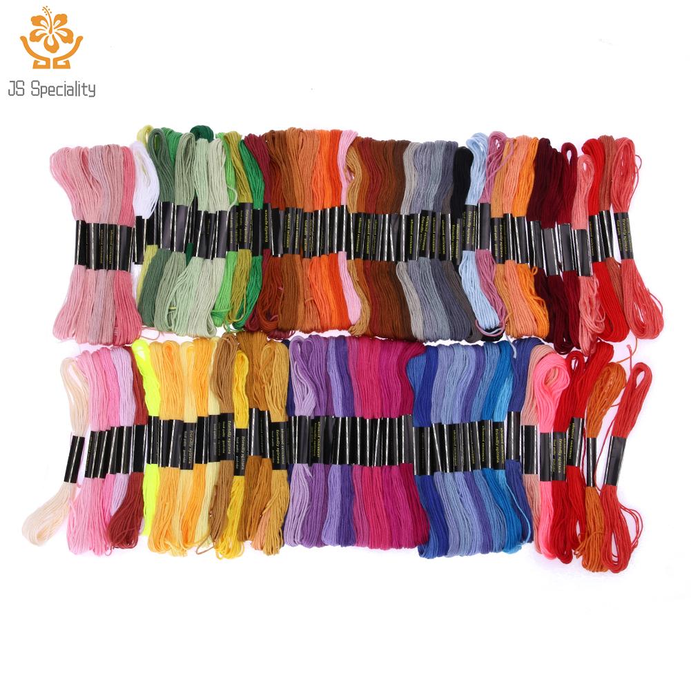 100 Colors Embroidery Thread Hand Cross Stitch Floss Sewing Skeins Craft