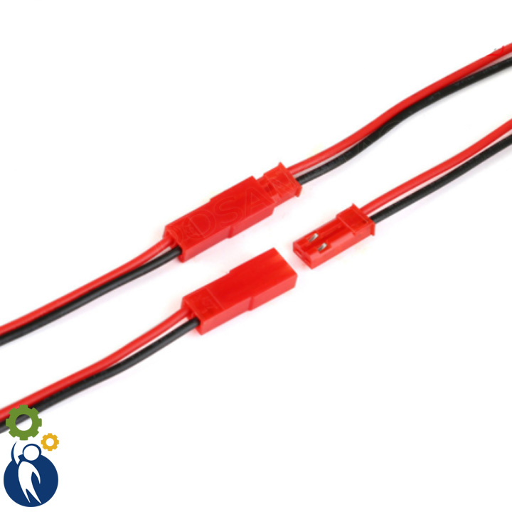 Bộ 5 Cáp JST 2P, Jack Kết Nối JST 2P Dài 10cm - Đực