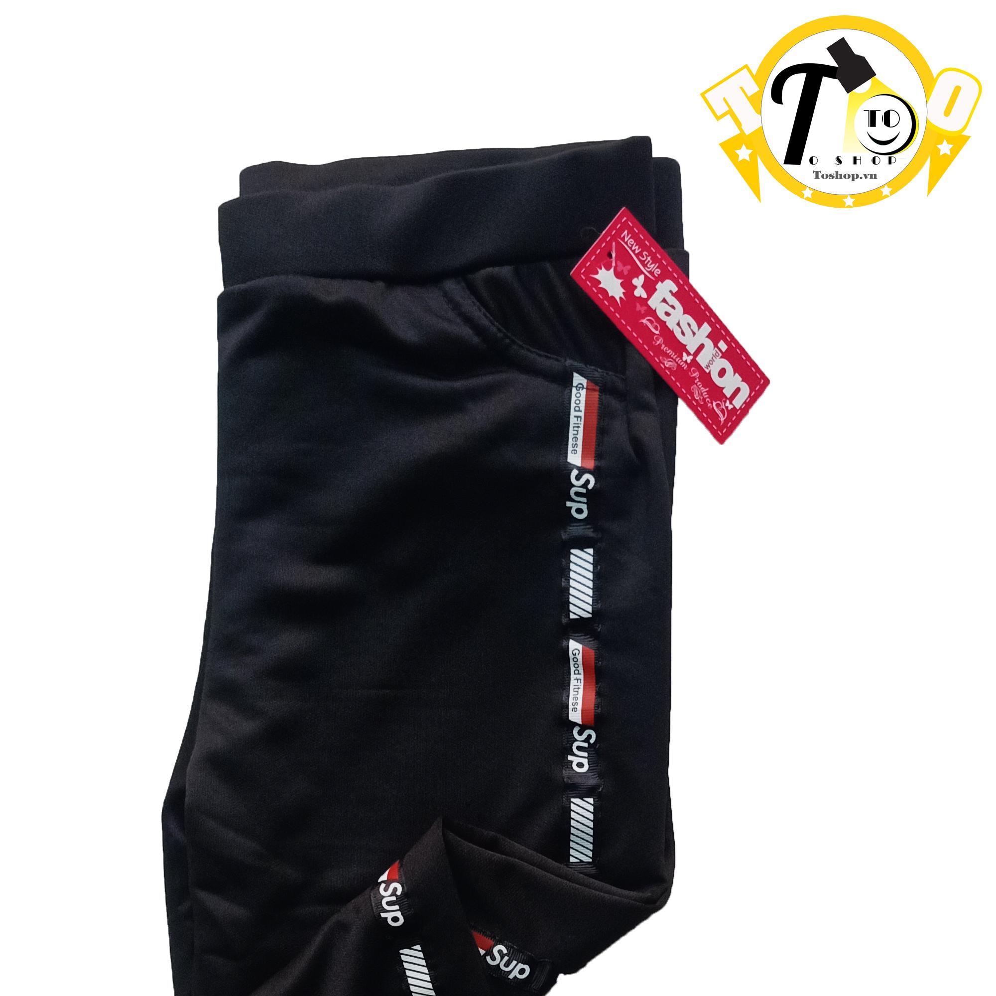 [HCM]Quần Thun Nữ ôm body - legging nữ ( Sọc trắng đỏ Sup thời trang ) Sup