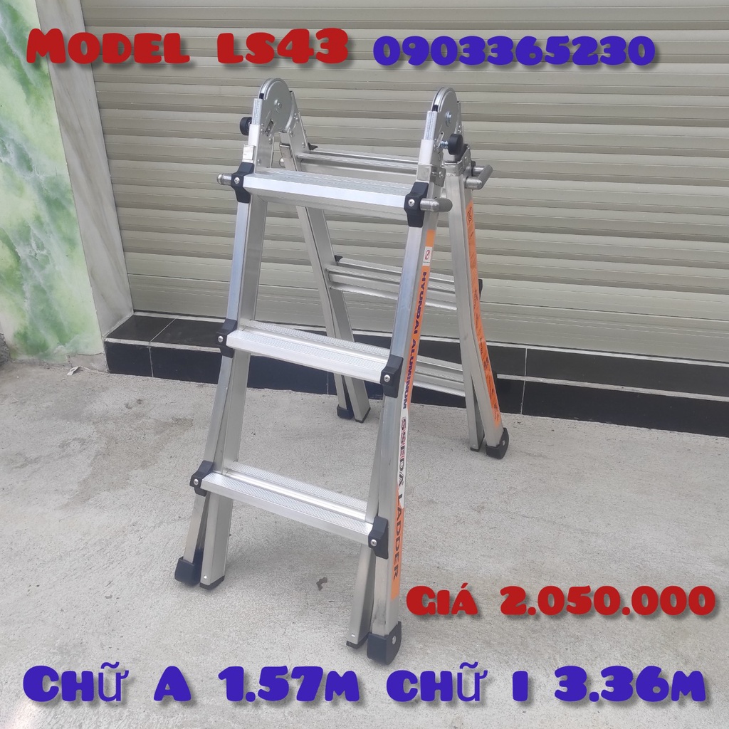 Thang nhôm rút đa năng Hyundai LS-43