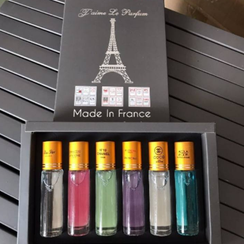 Set 6 chai nước Hoa Pháp mini nam nữ ( Dạng Lăn )