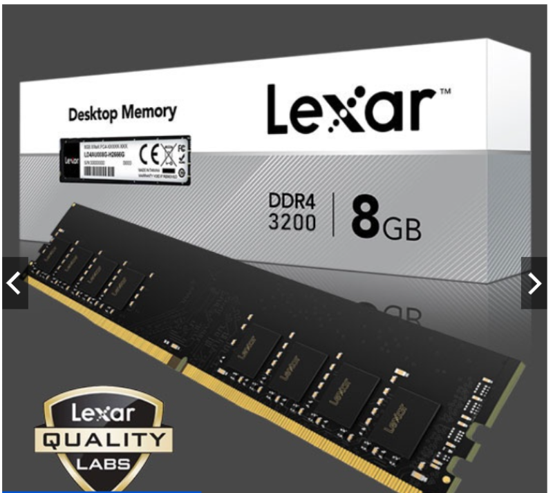 Ram Desktop Lexar 8GB DDR4 bus 3200 MHz Bảo Hành Chính Hãng 36 Tháng