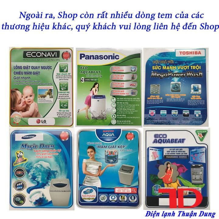 Tem dán máy giặt, Tem máy giặt - Điện Lạnh Thuận Dung