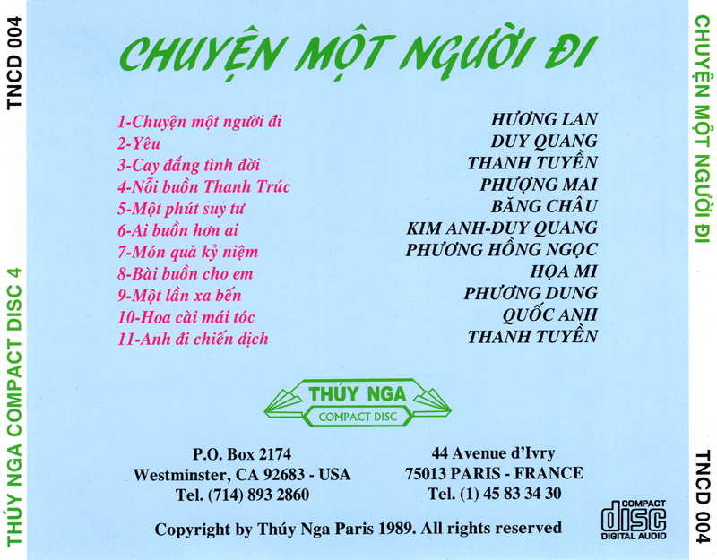 TNCD 004: V.A - Chuyện một người đi