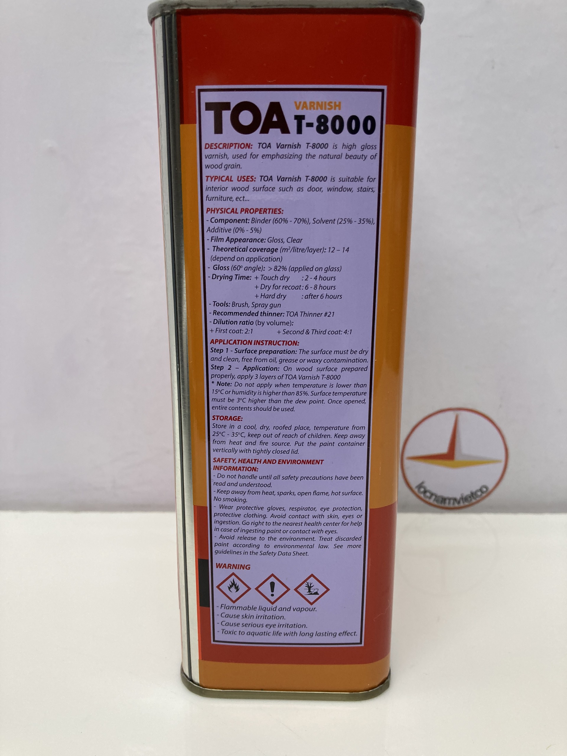 Dầu Bóng dùng cho gỗ  T8000 1KG