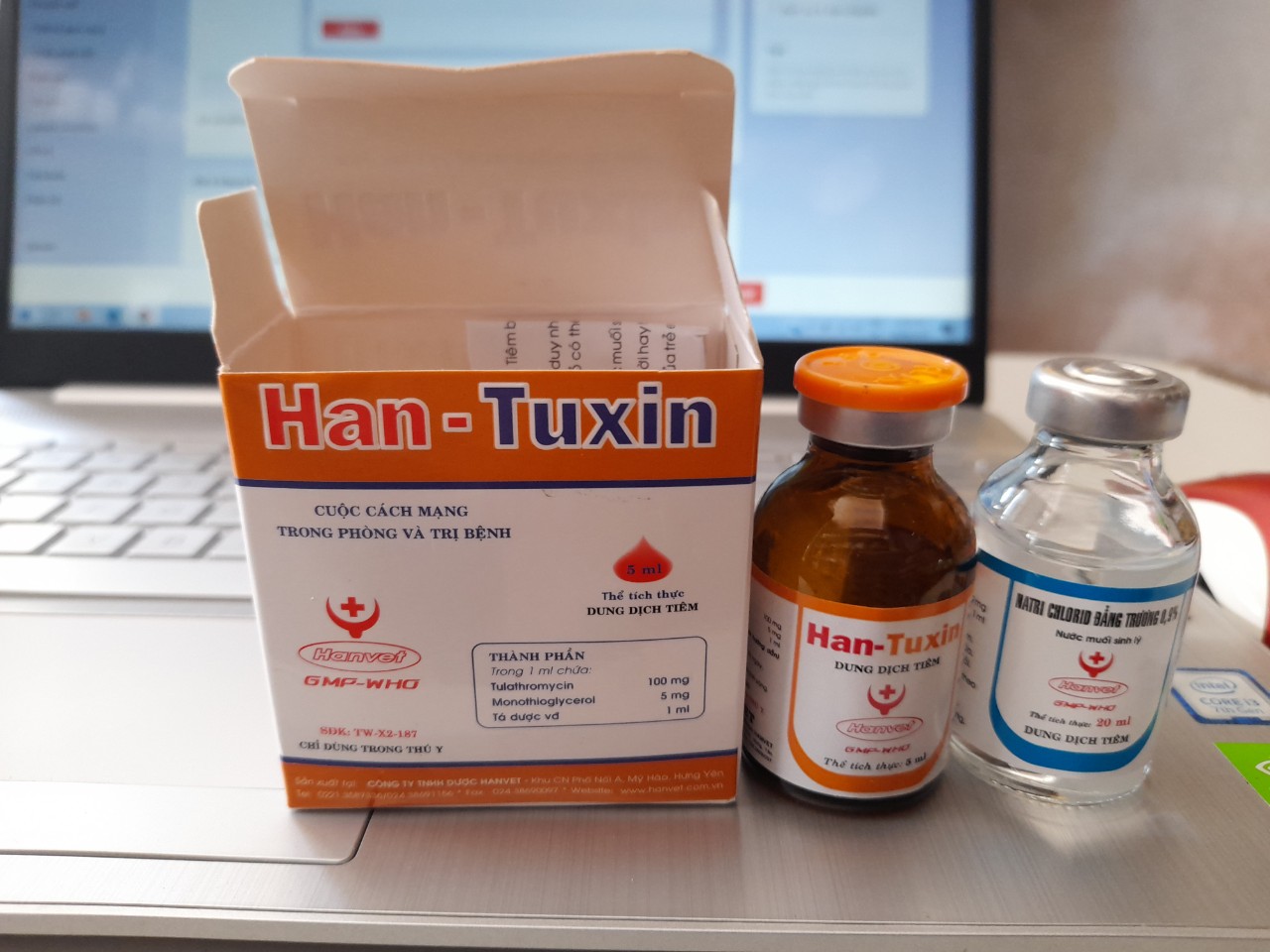 Han - tuxin giải pháp hiẹu quả trong đ .iều tr. i bệnh hô hấp cho heo và trâu bò