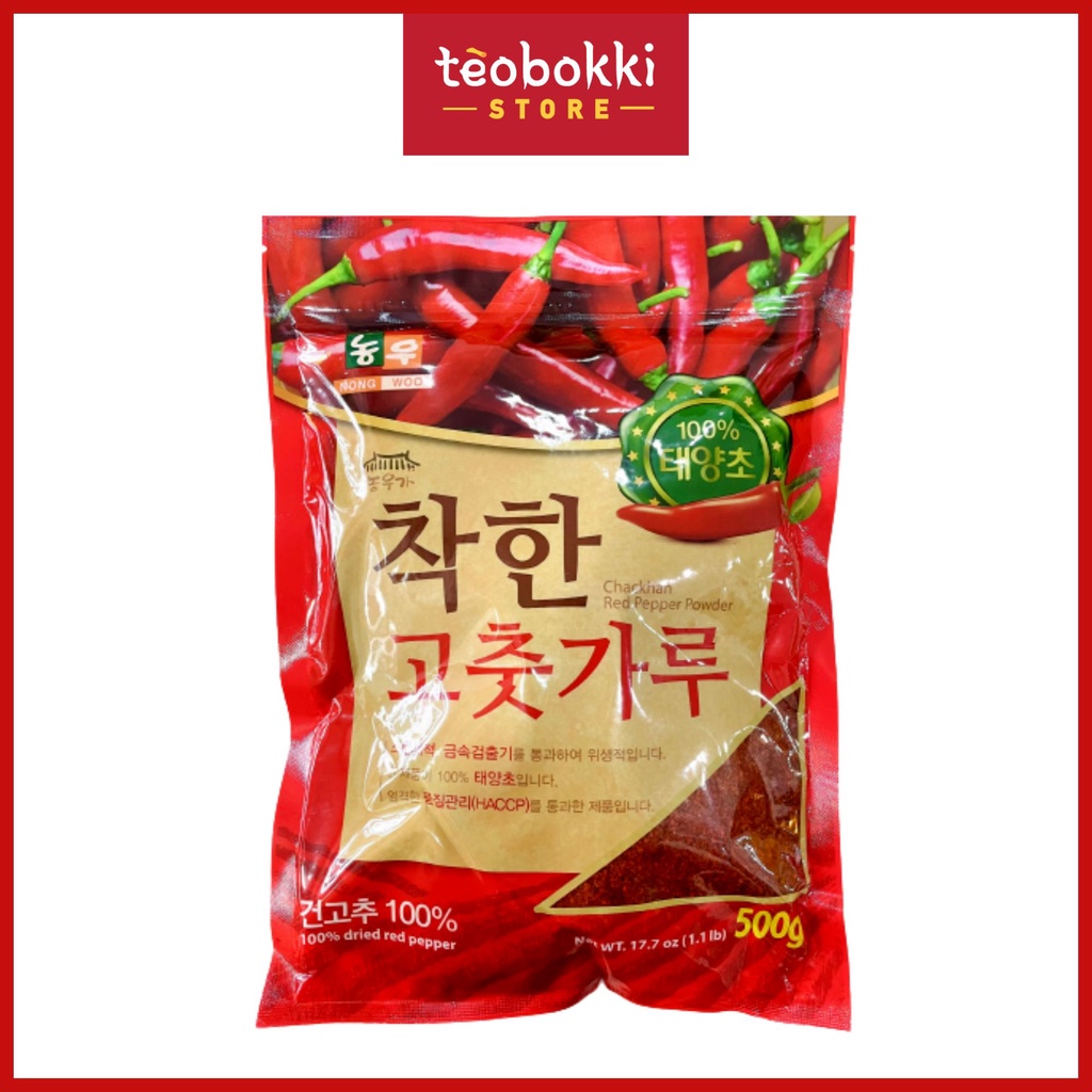 Ớt bột hàn quốc vảy, mịn 500g
