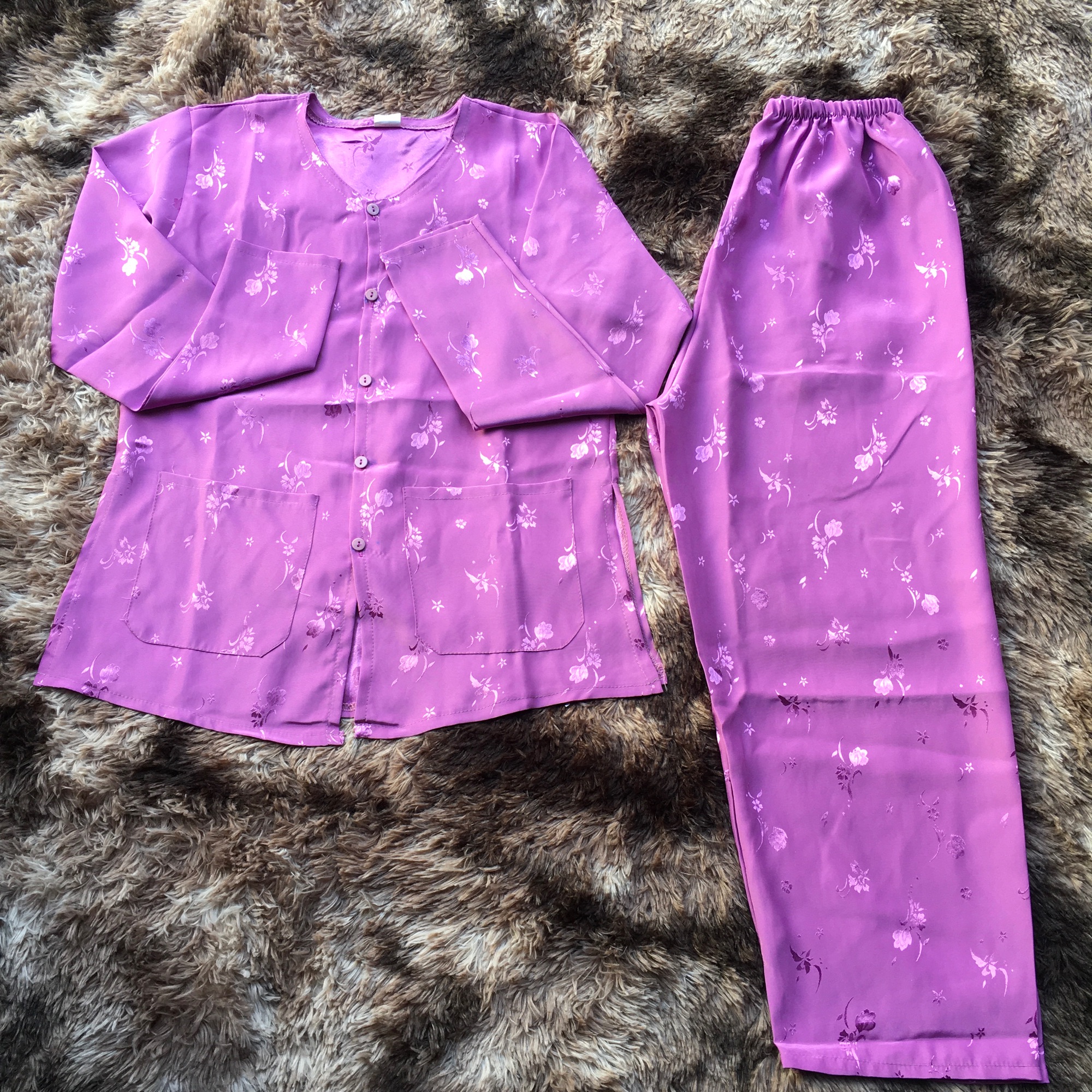 [HCM]Bộ Bà già gấm tay dài (size 40-60kg)