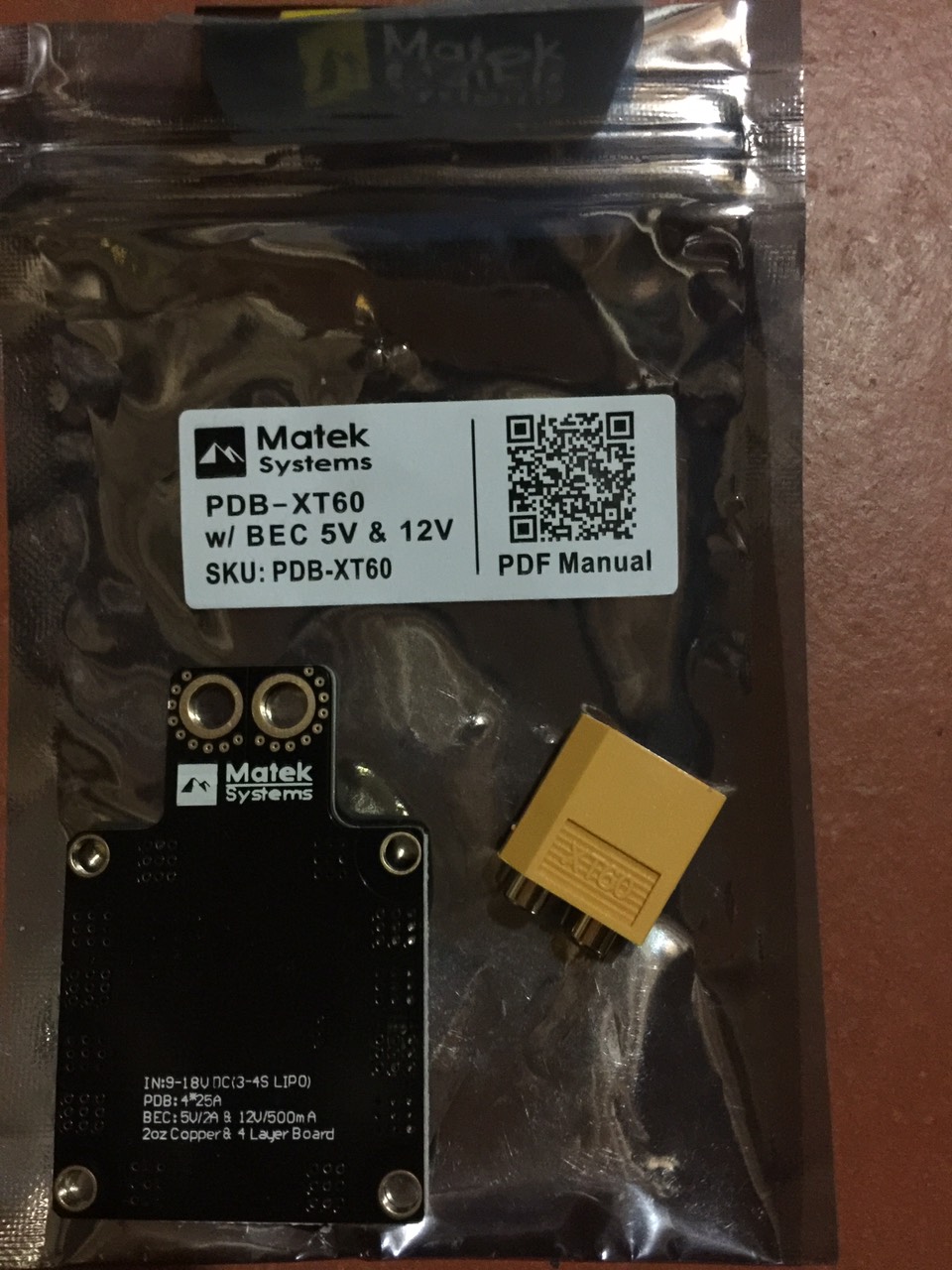 Mạch PDB Matek MINI Chia Nguồn output 5V,12V