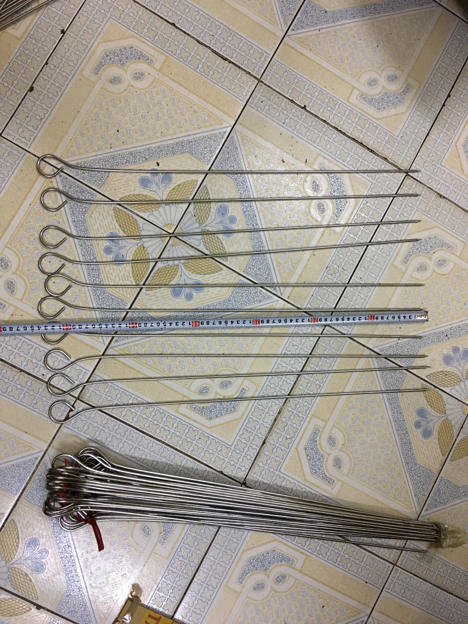 10 XIÊN THỊT NƯỚNG INOX DÀI 70cm