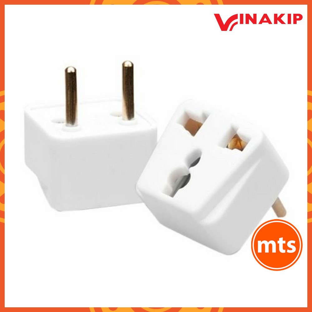 Rắc chuyển đổi 3 chấu sang 2 Phích cắm điện đa năng chuyển đổi 3 chân thành 2 chân - Minh Tín Shop