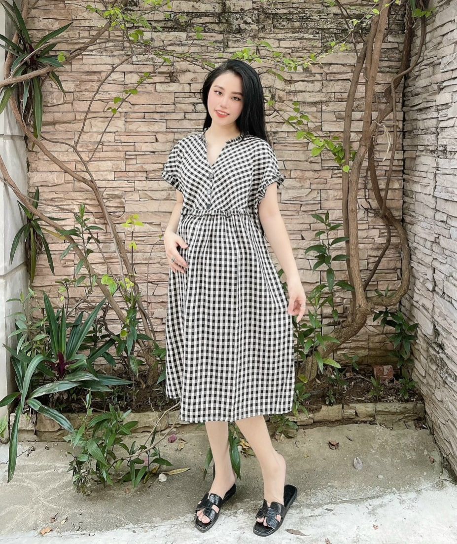Đầm Suông Form Rộng Thanh Lịch Chất Liệu Mềm Mát Thoải Mái,Thanh Cao Sang Quý Tộc Phong Cách Trẻ Trung Năng Động Bắt Kịp Xu Hướng-đồ bầu giá rẻ
