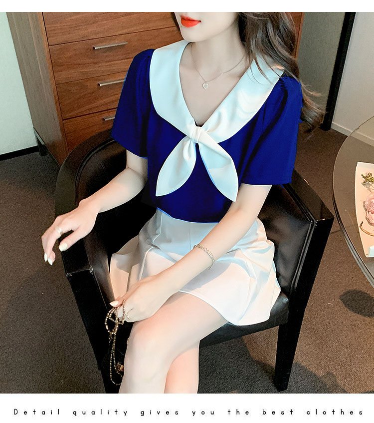 Áo sơ mi cổ thắt nơ hara