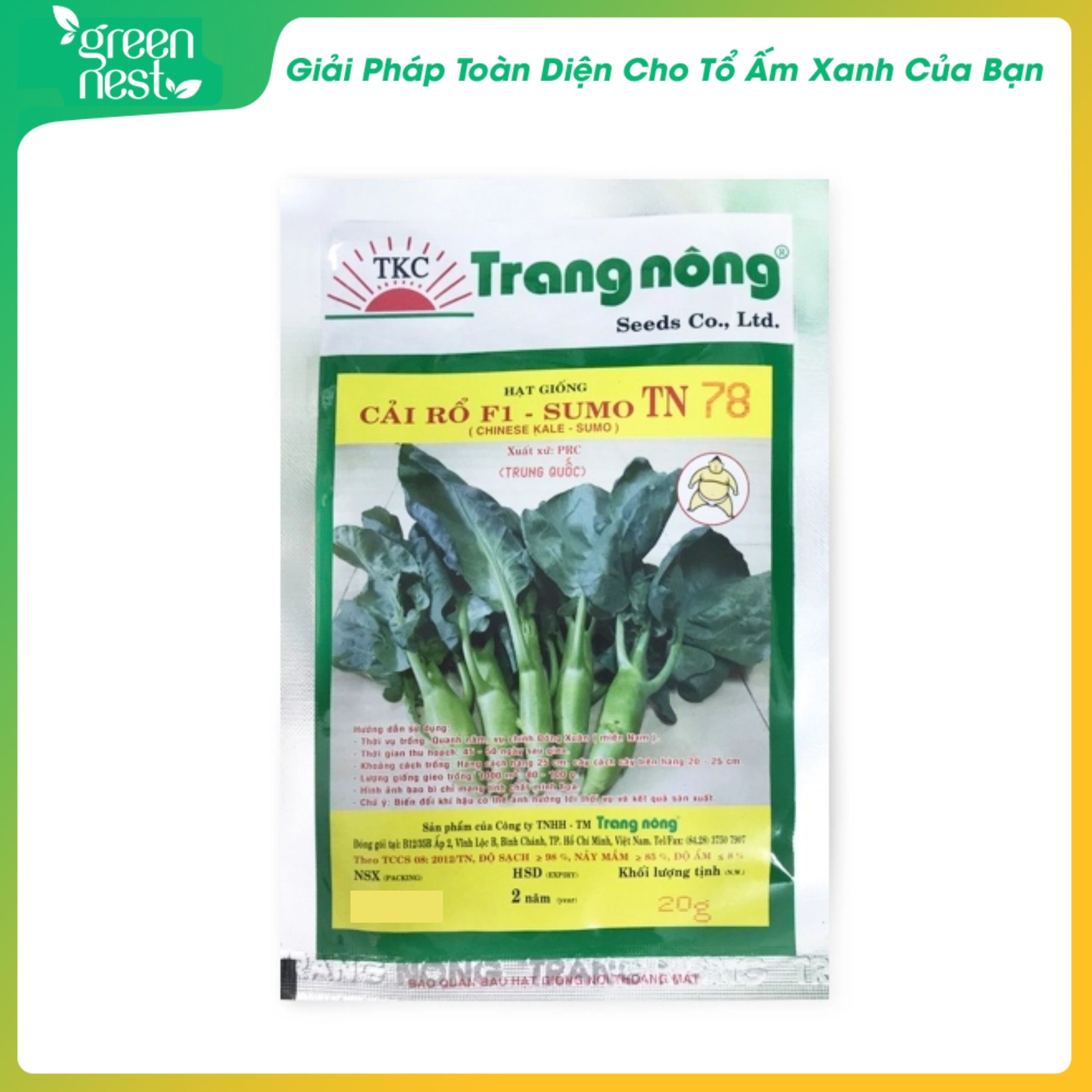 Hạt giống cải rổ f1 - sumo tn 78 - trang nông
