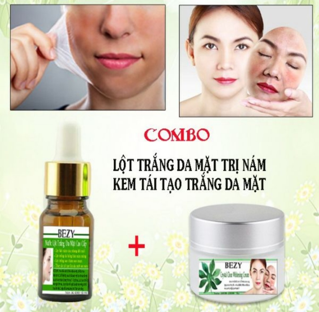 Bộ Peel Da Mặt & Kem Trắng Da Collagen