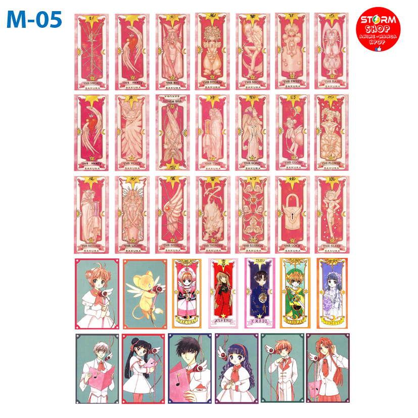 [HCM]Sticker anime card captor sakura / hình dán sticker  lá bài clow card (25k/1 mẫu)