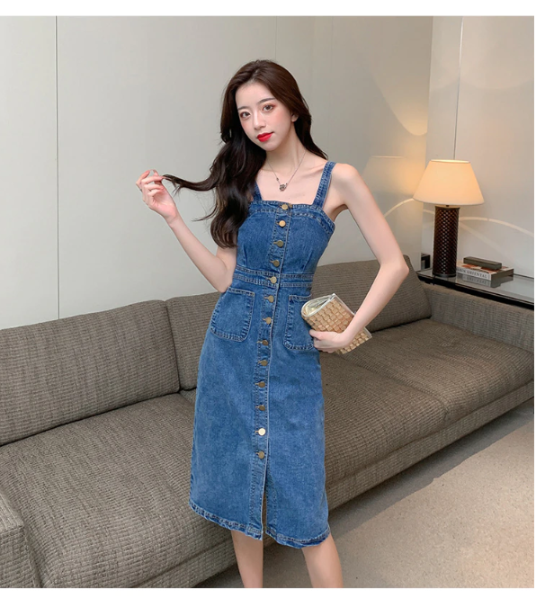 ĐẦM JEAN 2 DÂY D778D