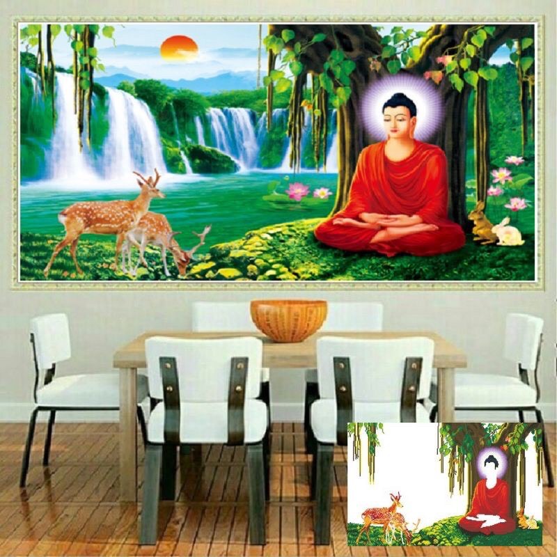 Tranh đính đá Phật Thích Ca LV416 kt 100x61cm