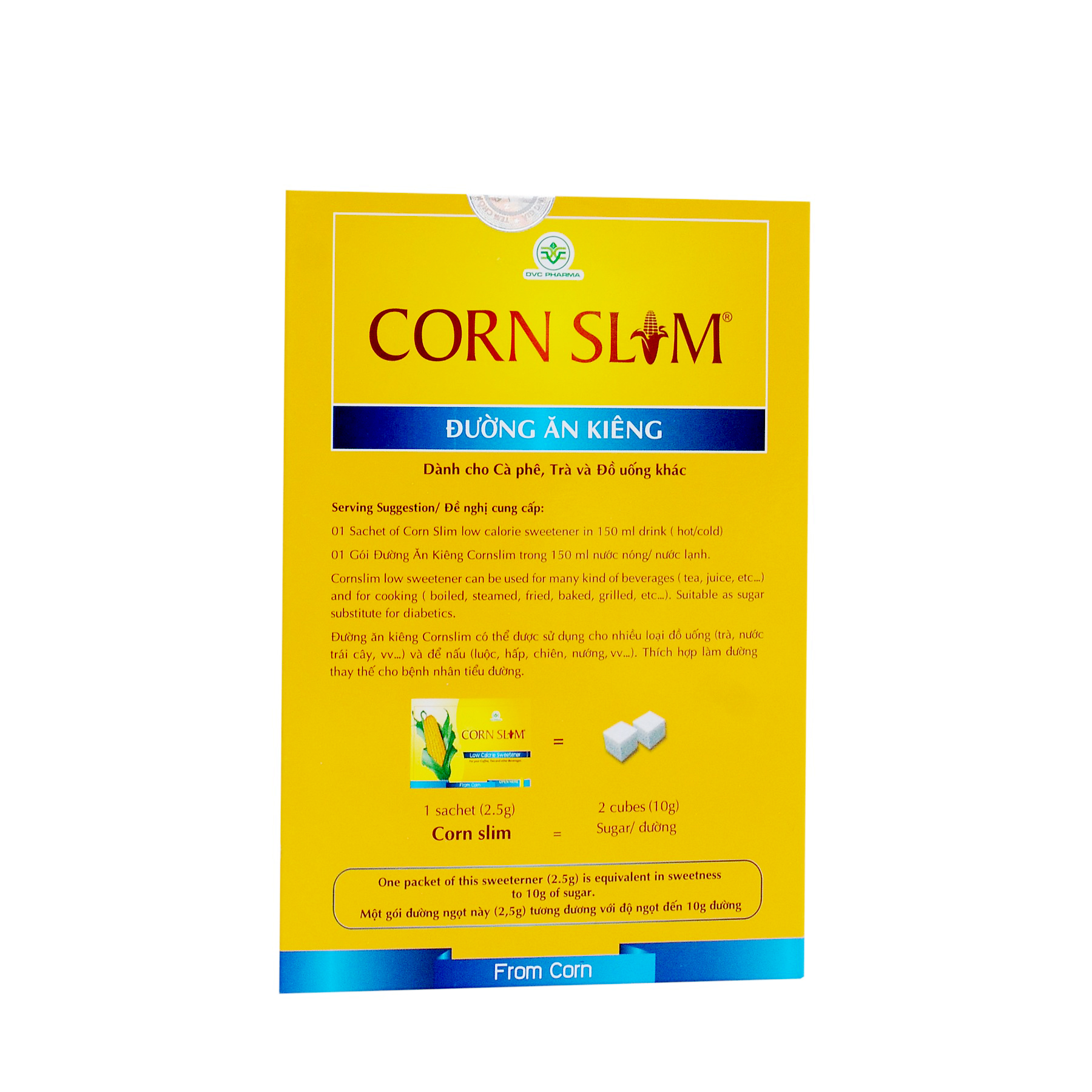 ĐƯỜNG BẮP CORN SLIM (50 gói)