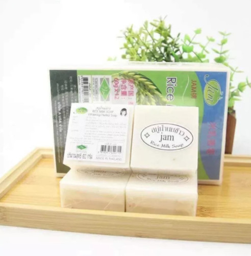LỐC 12 CỤC XÀ PHÒNG CÁM GẠO JAM THÁI LAN