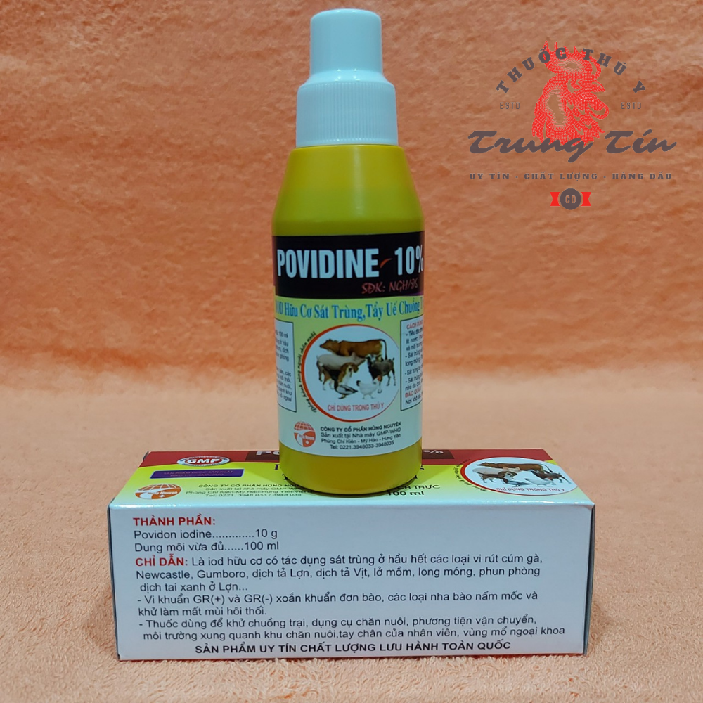[HCM]povidine - sát trùng chuồng trại - 1 chai / 100ml