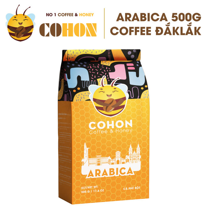 Cà phê Arabica thương hiệu COHON 500G. Arabica Coffee 500G sản xuất từ cà phê nguyên nhất Tây Nguyên – COHON – top1shop