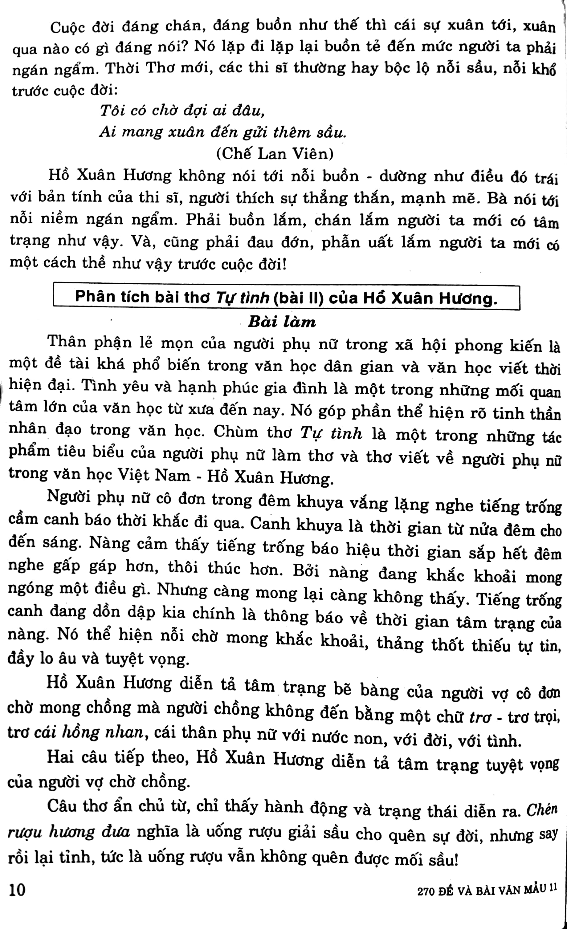 Fahasa - 270 Đề & Bài Văn Mẫu Lớp 11