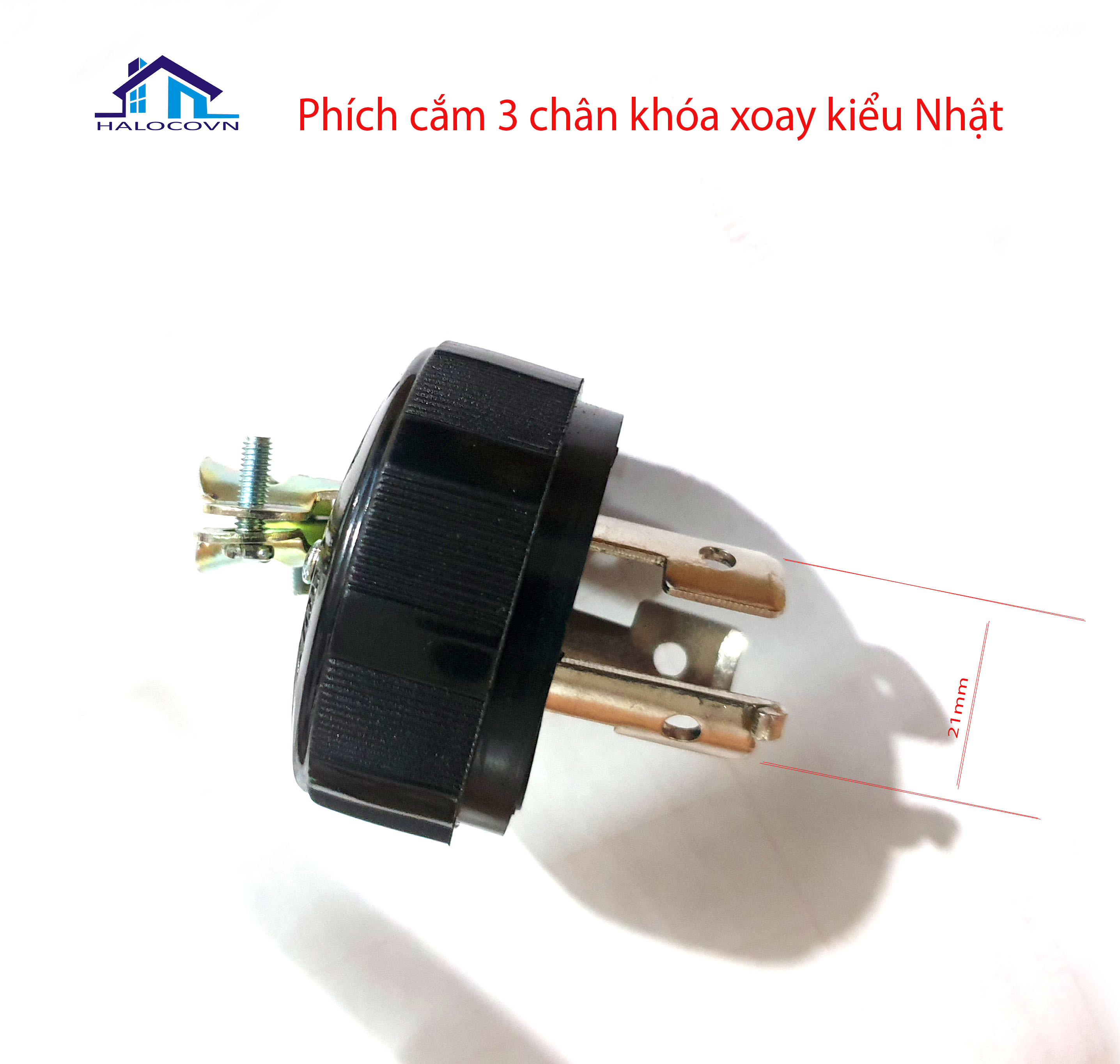 Phích cắm 3 chân xoay kiểu Nhật