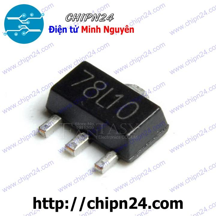 [4 con] (SOP) IC Dán 78L10 SOT-89 (SMD) (7810 10V