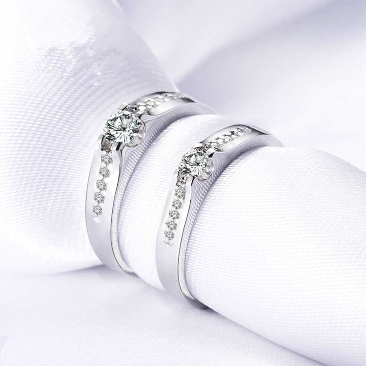 [HCM]Nhẫn đôi bạc ý S925 thời trang Hàn NC14