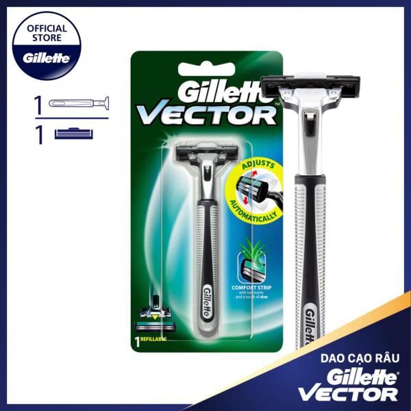 Dao cạo râu Gillette Vector 2 lưỡi kép nhập khẩu